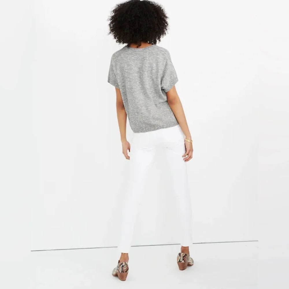 Madewell Women’s V Neck Paulson Sweater Tee in Marled Storm, Size Medium - Picture 3 of 11